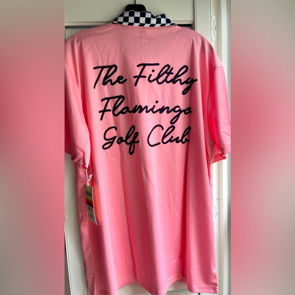 DUVIN Design Beachside Checkered Golf Shirt Size L & XL available* Sold Out*